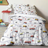 Beddengoed voor jongens, diverse modellen Beddengoed - kinderen Naty Shop Auto 135X200 cm + 80X80 cm