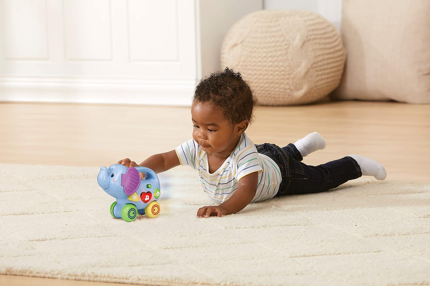 Vtech Baby Kleine Duwende Olifant - Interactief duw- en speelspeelgoed - Met liedjes, melodieën, zinnen en geluiden - Voor kinderen van 6-36 maanden Babyspeelgoed Naty Shop