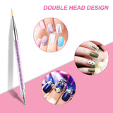 Sullarpek Nail Art Pinsel, 5 Stück Nageldesign Pinsel, Nail Art Dotting Tools, Nail Art Liner-Pinsel, Zum Herstellen Von Nagellack, Punktieren, Feinmalerei, DIY