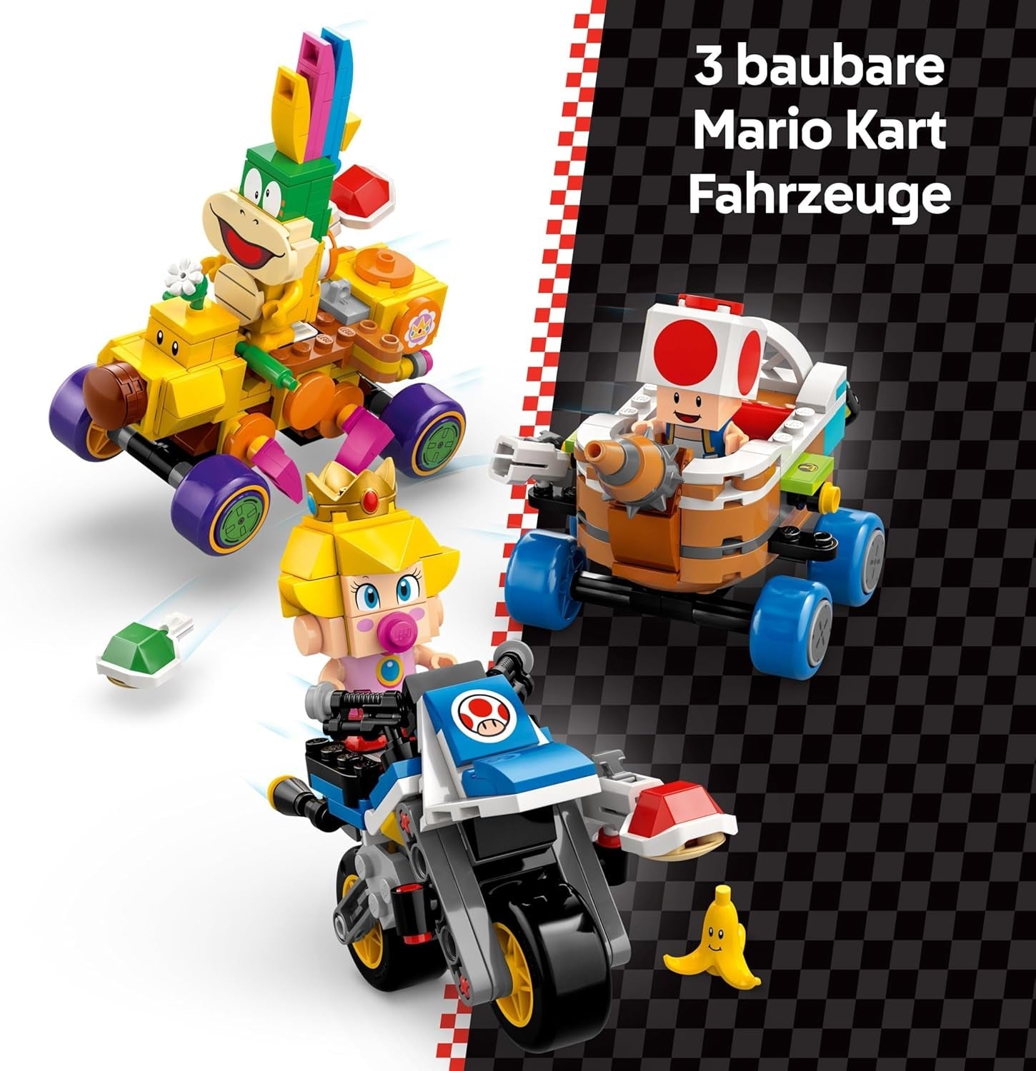LEGO Super Mario: Mario Kart - Baby Peach & Grand Prix Set, Nintendo Figuren - Toad, Lakitu, Baby Peach en Lemmy, Cadeau voor jongens, meisjes en gamers 8+, Avontuurspeelgoed 72036 Bouwsets Beuche in LEGO-Store