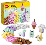 LEGO 11028 Klassieke pastelkleurige creatieve bouwset stenen doos, constructiespeelgoed voor meisjes en jongens vanaf 5 jaar met modellen; ijsje, dinosaurus, kat en meer Bouwsets Besuche den LEGO-Store Single