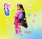 Simba 105953975 - Kawaii Hi Dress-Up Lucy-pop (26 cm) - Gelede kappersmodepop, konijnenpop met lang haar en speelgoedaccessoires voor 4 jaar en ouder
