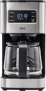 AEG Deli 5 espressomachine, 1,5 l, programmeerbare timer, warmhoudfunctie, veiligheidsstop, waterniveau-indicator, optimale dosering, antidruppelfunctie, RVS, CM5-1-6ST