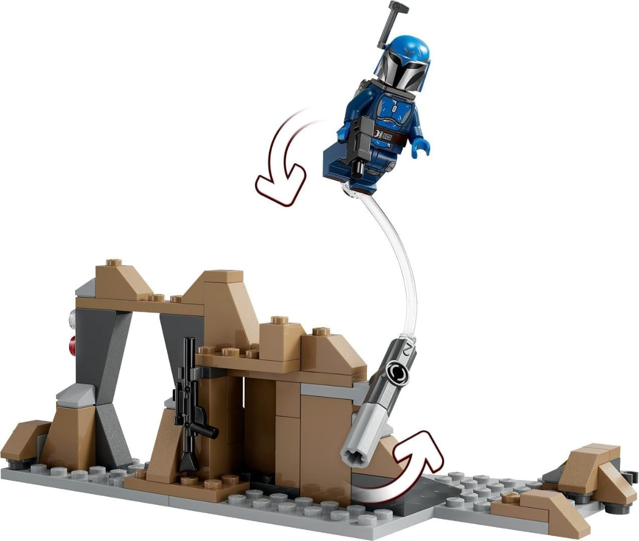 LEGO Star Wars: Mandalorian Ambush on Mandalore Battle Pack, avontuurlijk bouwspeelgoed voor kinderen, verzamelbare actieset, cadeau-idee voor jongens en meisjes 75373 Bouwsets Besuche in LEGO-Store
