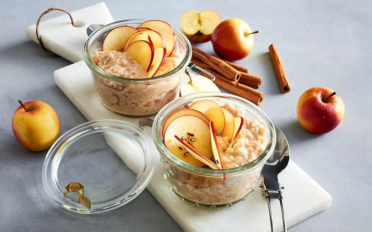 RUF Kaneelappelhavermout met hele havervlokken, delicate kaneelsmaak en gedroogde appelstukjes, snacks, bulkverpakking, 1 x 400 g