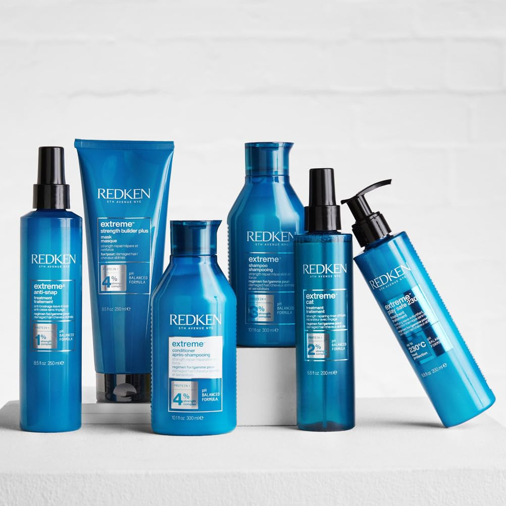 Redken Intensief Haarmasker voor al het beschadigde haar Herstelt en regenereert Anti-breuk Extreme Strength Builder Plus Masker 1 x 250 ml Naty Shop Haarmasker