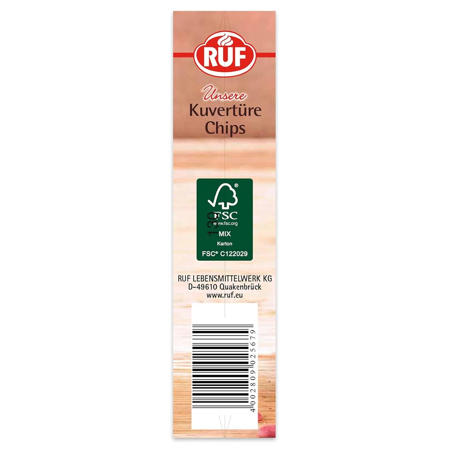 RUF Couverture Chips Robijn, 100 gram Glazuren en Decor Naty Shop