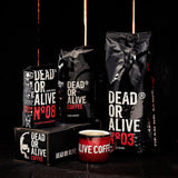 DEAD OR ALIVE Espresso No3 - Starke Espressobohnen 1kg - 100% Robusta - Kaffeebohnen für Kaffeevollautomat en Espressomaschine - Ganze Bohnen mit viel Koffein aus Italien - Koffiebonen