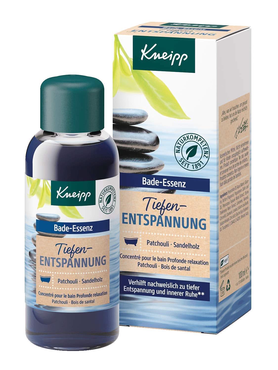 Kneipp, badolie met natuurlijke etherische olie van patchouli en sandelhoutextract voor diepe ontspanning en kalmering, 100ml Naty Shop 100ml