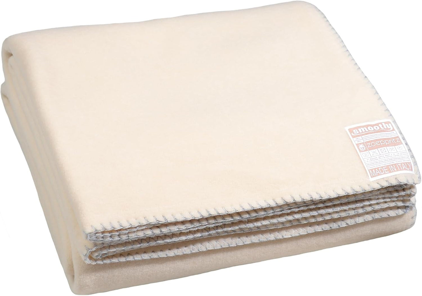 Zoeppritz sinds 1828 Smoothy fleecedeken - Fluffy comfortabele polar fleece deken - Veganistisch - 140X190Cm - 010 Off-White, 010 Offwhite Zoeppritz Since 1828 020 Crème 140X190Cm