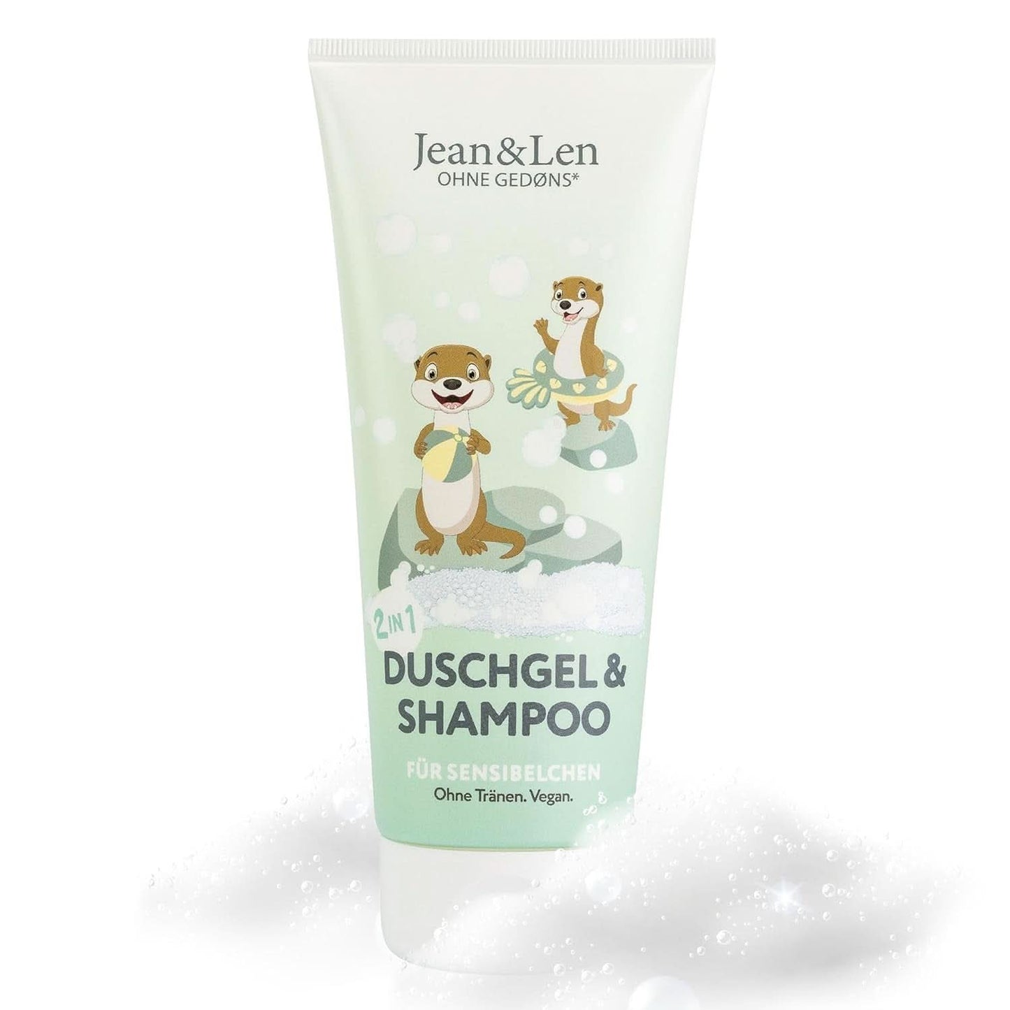 Jean & Len 2 in1, Douchegel en shampoo voor gevoelige kinderen, 200 ml Douche en bad Naty Shop