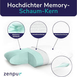 Set van 2 kussens voor nekondersteuning 40X60-13Cm - Ergonomisch slaapkussen voor nek en schouders, Oeko-Tex gecertificeerd Cervicale orthopedische kussens Naty Shop