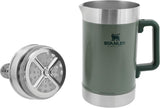 STANLEY Classic Stay Hot Koffiepers 1,4L Hammertone Groen - Houdt koffie 4 uur warm - Minimaal bezinksel - Geïntegreerde RVS koffiepers - BPA vrij - Vaatwasmachinebestendig