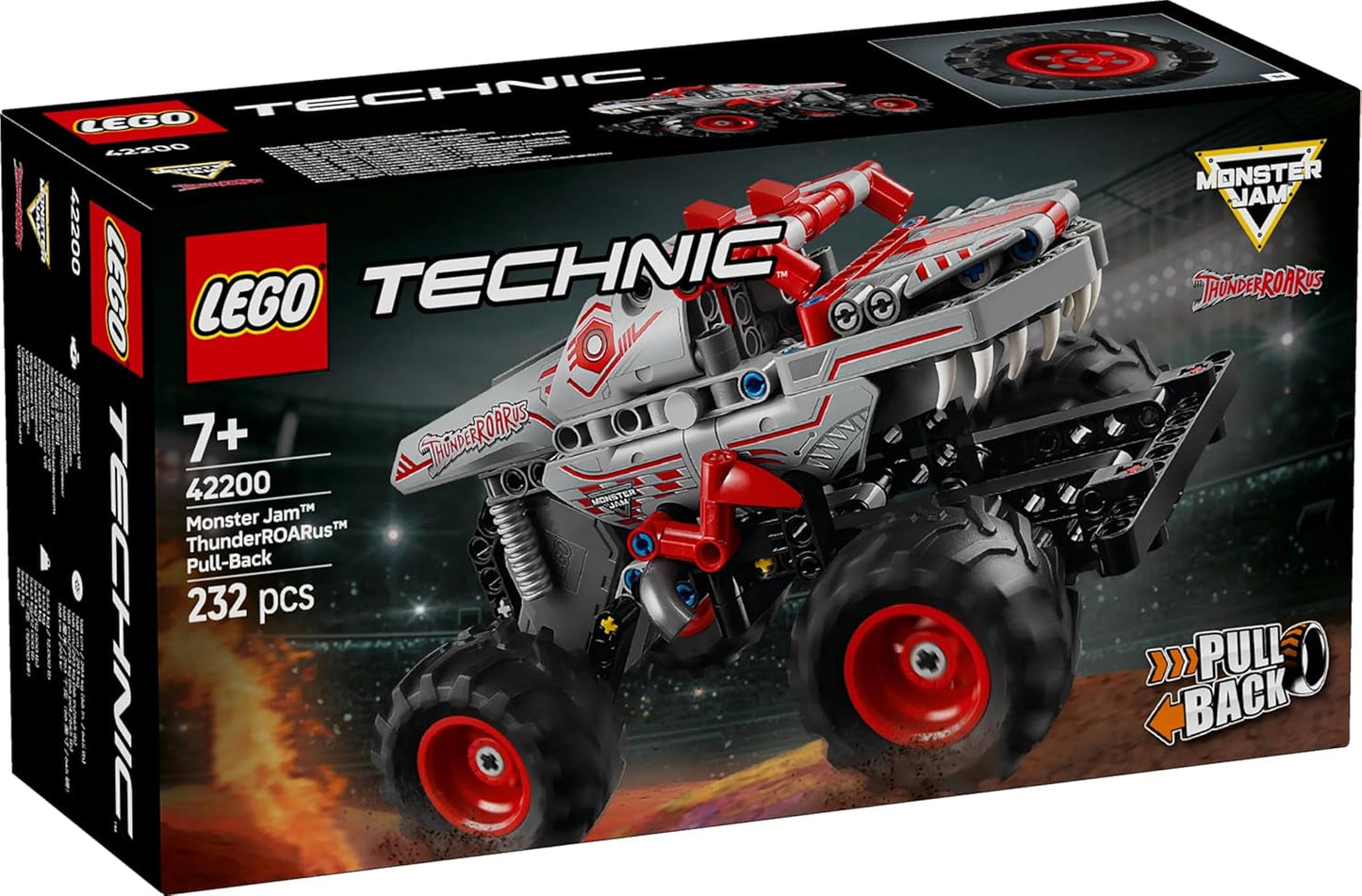 LEGO Technic Monster Jam Thunderroarus Intrekbaar speelgoed Monster Truck Bouwspeelgoed voor kinderen Cadeau voor jongens en meisjes vanaf 7 jaar 42200 Bouwsets Bekijk de LEGO-Store