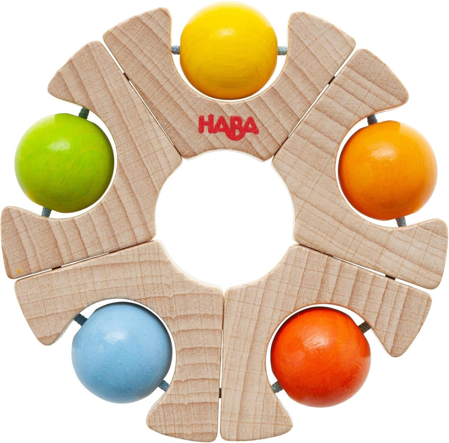 HABA 306692 - Vangspeelgoed met kogelwiel, Vangspeelgoed vanaf 6 maanden, Made in Germany, Kleurrijk Bebe Toys Naty Shop Standaard titel