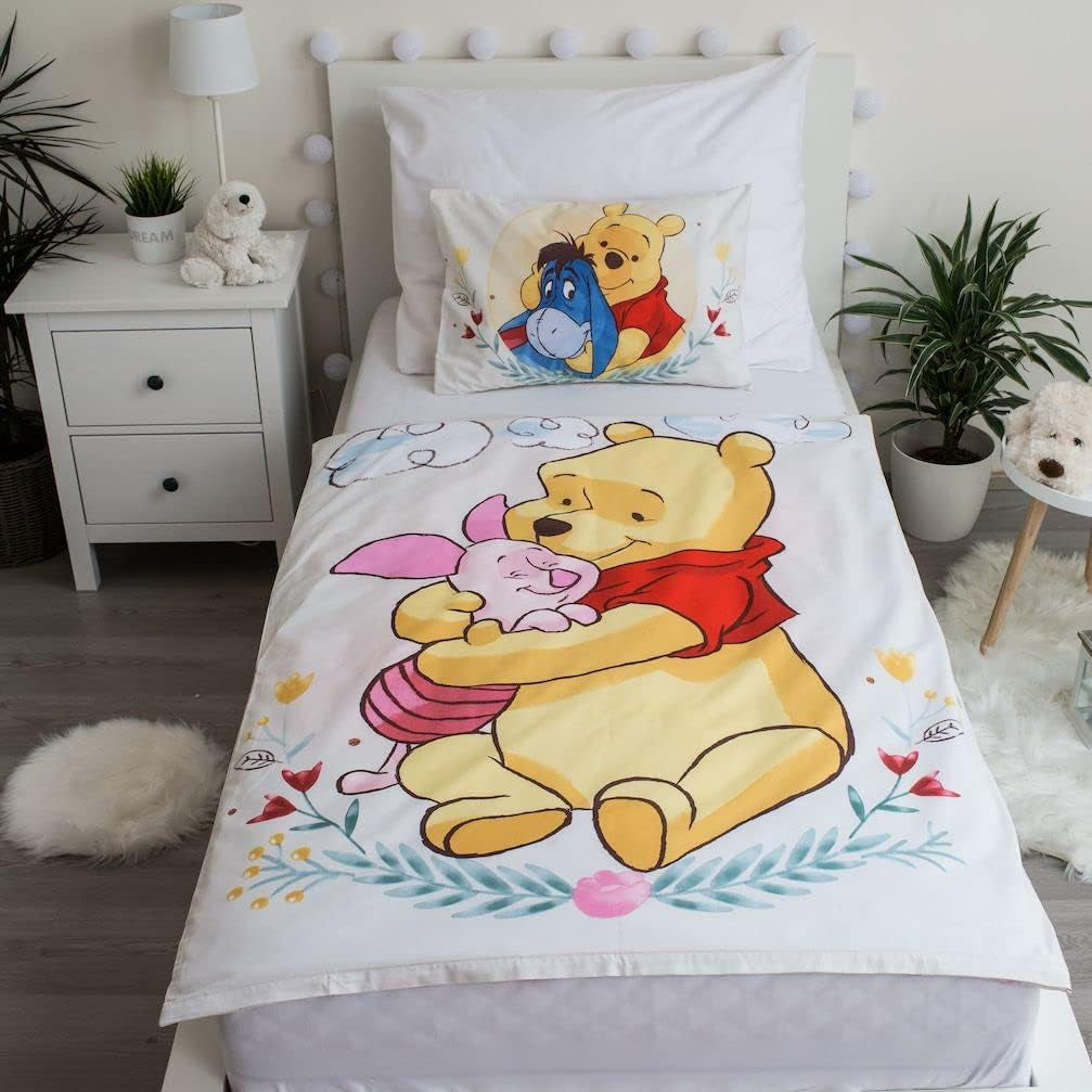 Beddengoed voor kinderen, de beer Winnie en zijn vrienden, 100% katoen Beddengoed - kinderen Naty Shop