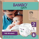 Bambo Nature Babyluiers, maat 1 (2-4 kg), maanddoos van 132 stuks | Premium luiers met verbeterde lekbescherming | Ultiem comfort en vrijheid voor pasgeborenen | Dermatologisch geteste luiers
