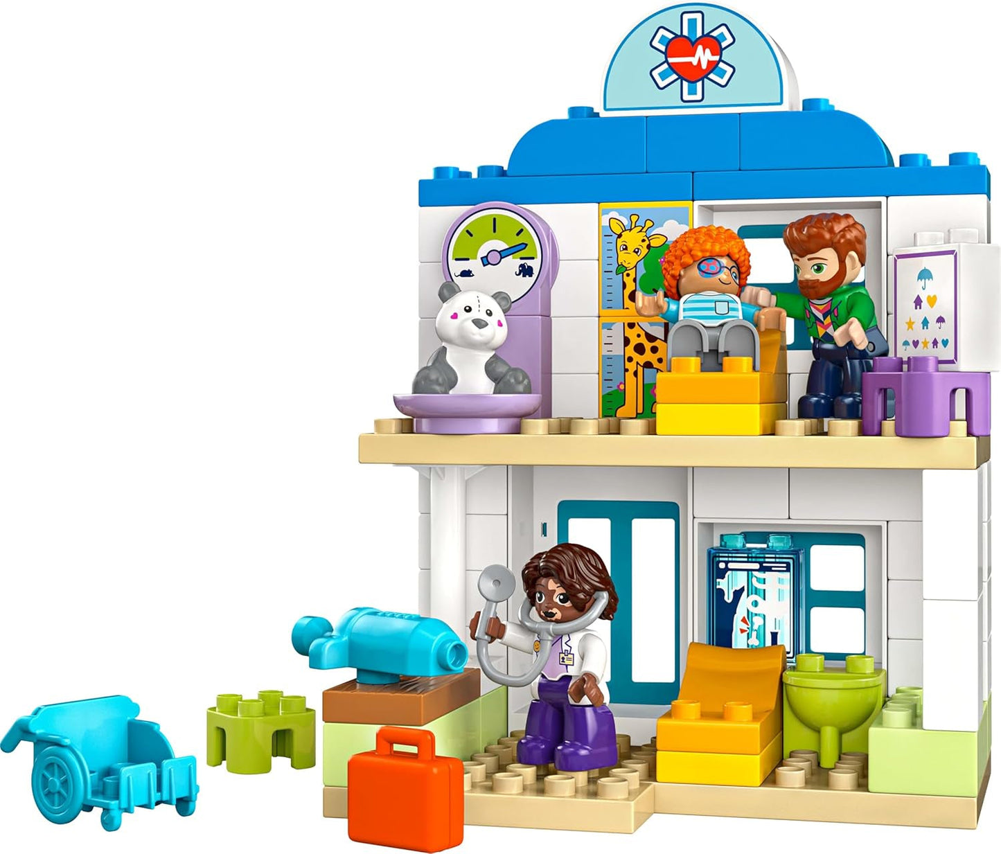 LEGO DUPLO Eerste bezoek aan de dokter in de stad, Bouwspeelgoed, Speelset om de fijne motoriek te bevorderen, Cadeau voor peuters vanaf 2 jaar, Educatief speelgoed, Ziekenhuisrollenspel 10449 Bouwsets Besuche den LEGO-Store