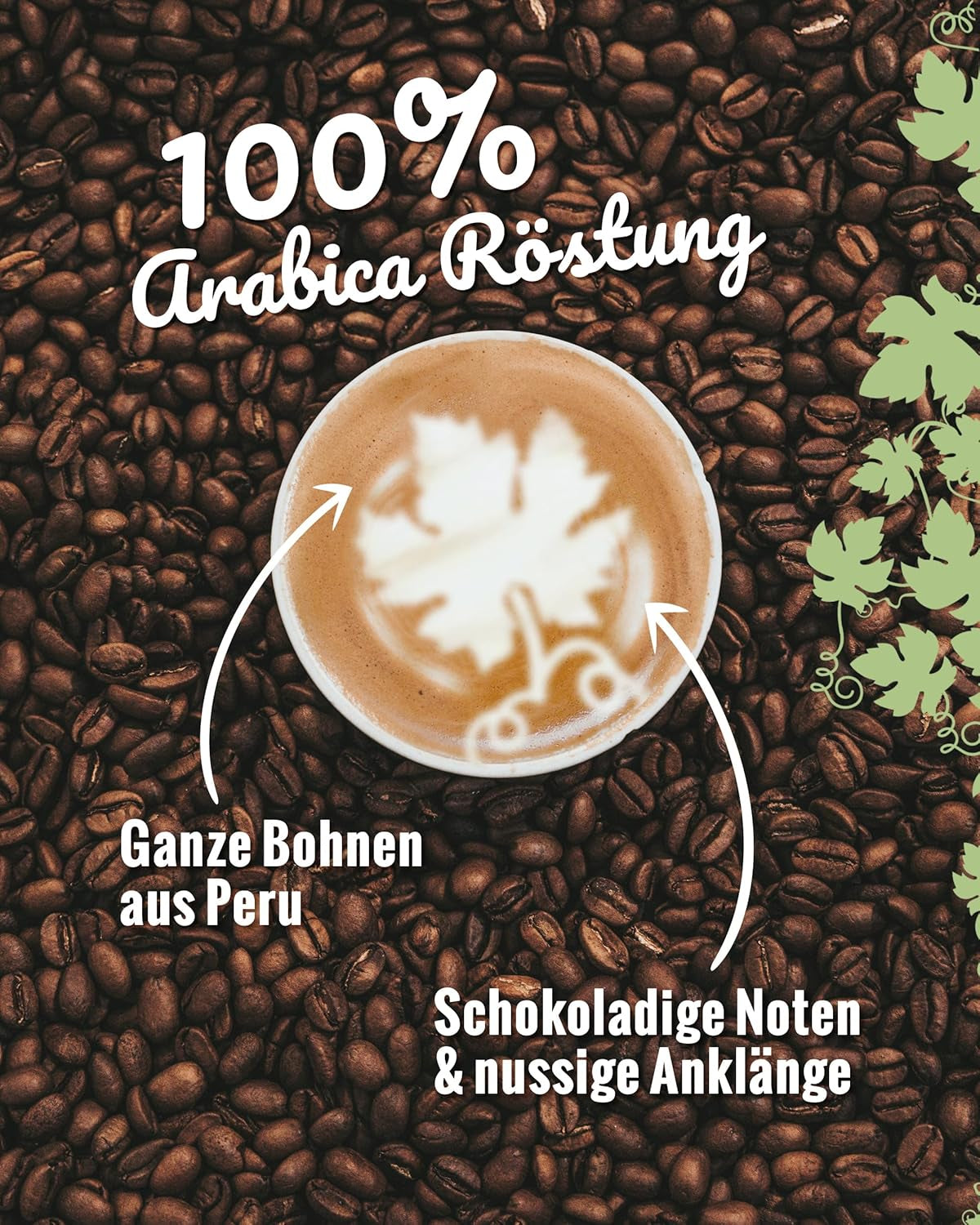 Blank Roast - BIO Winzer Kaffee 1000g - schonend mit Pfälzer Rebholz geröstet - ganze Kaffee-Bohnen aus Peru - 100% Arabica Röstung - schokoladig & nutig - säurearm