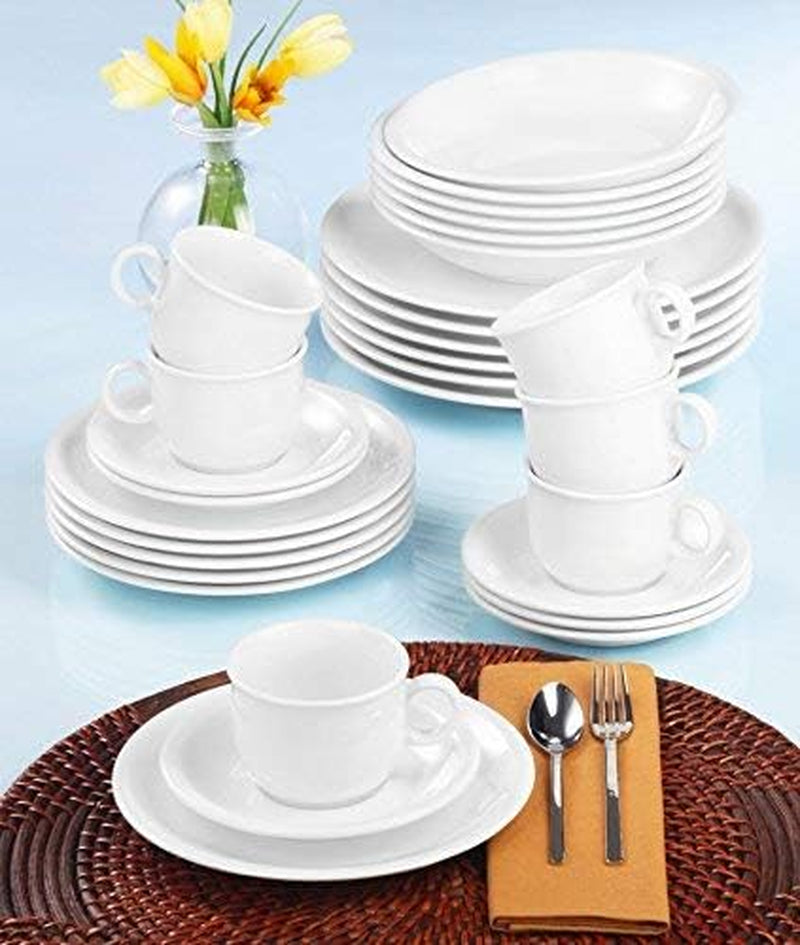 Seltmann Weiden 001.716175 Compact Wit 30-delige serviesset, wit/eenvoudig