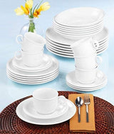 Seltmann Weiden 001.716175 Compact Wit 30-delige serviesset, wit/eenvoudig