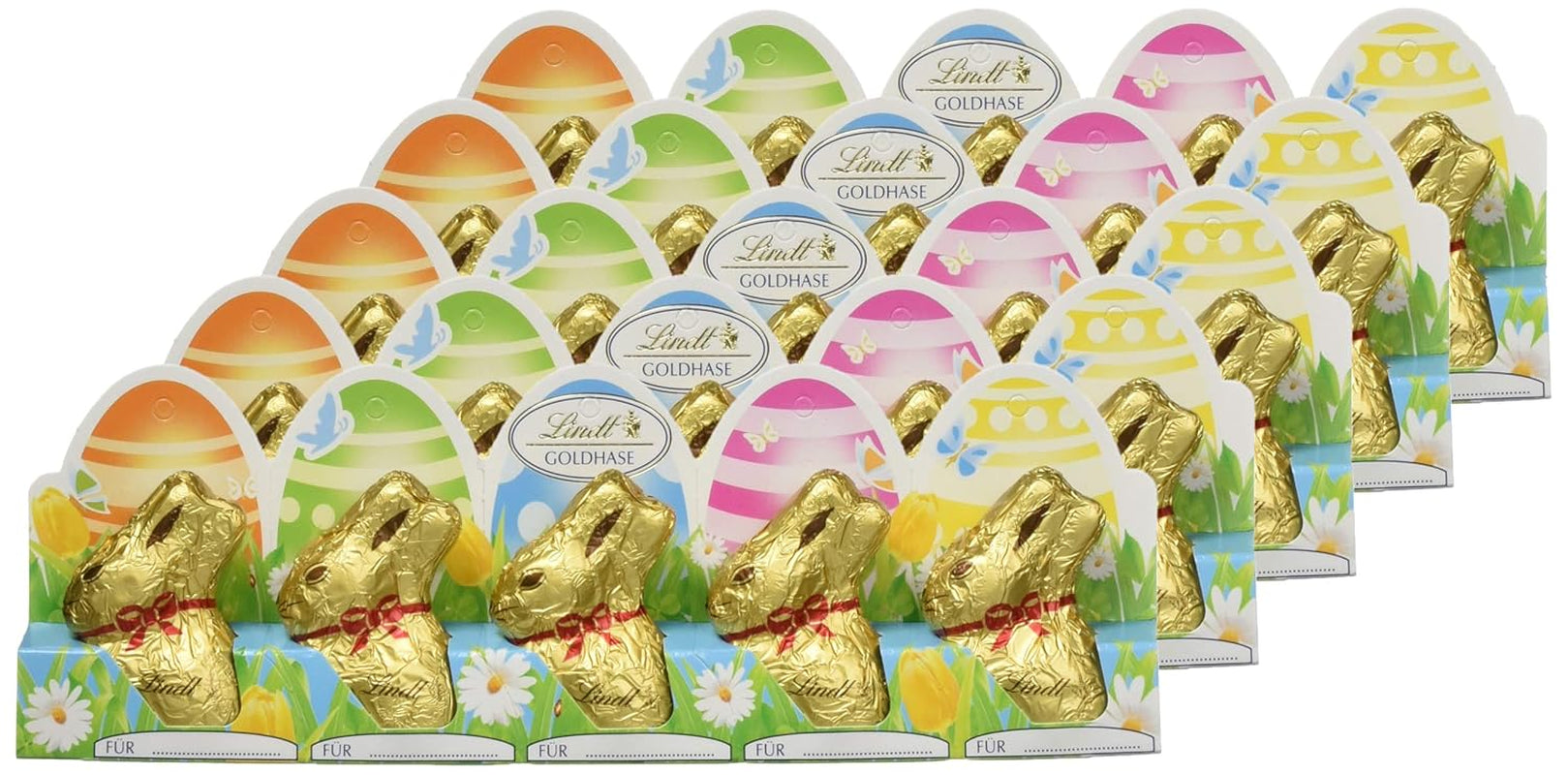 Mini Golden Bunny geperforeerd, 5 stuks (5 x 50 g)