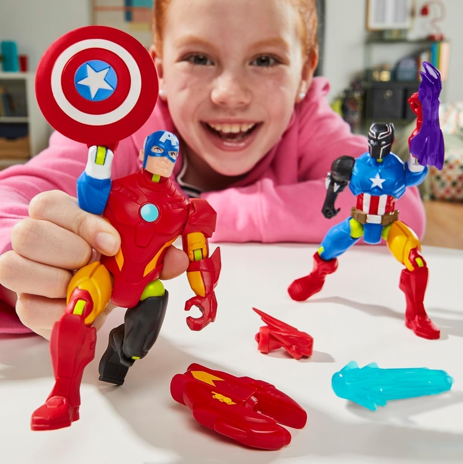 Mixmashers Marvel Captain America Avengers Mix-And-Match actiefiguur en accessoires Actiefiguren Naty Shop