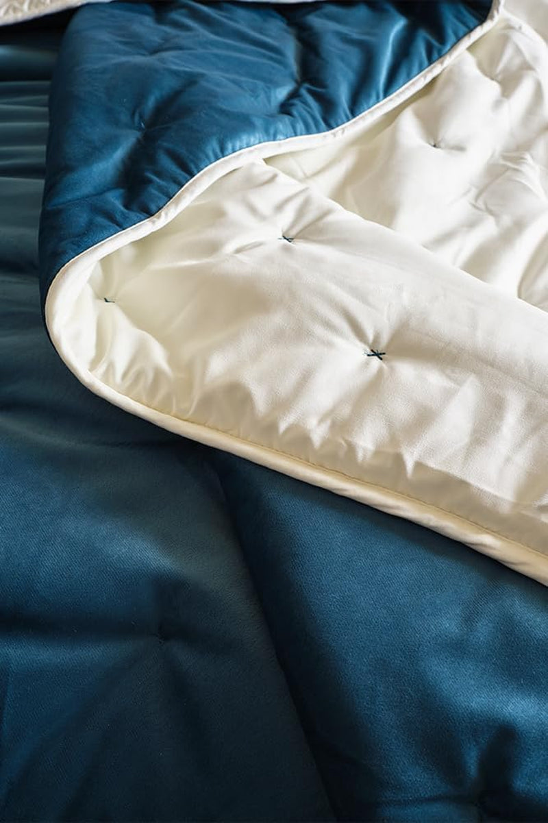Toison D'Or Denali quilt, 180 Cm X 240 Cm, pauw, blauw Dekbedden en quilts Naty Shop