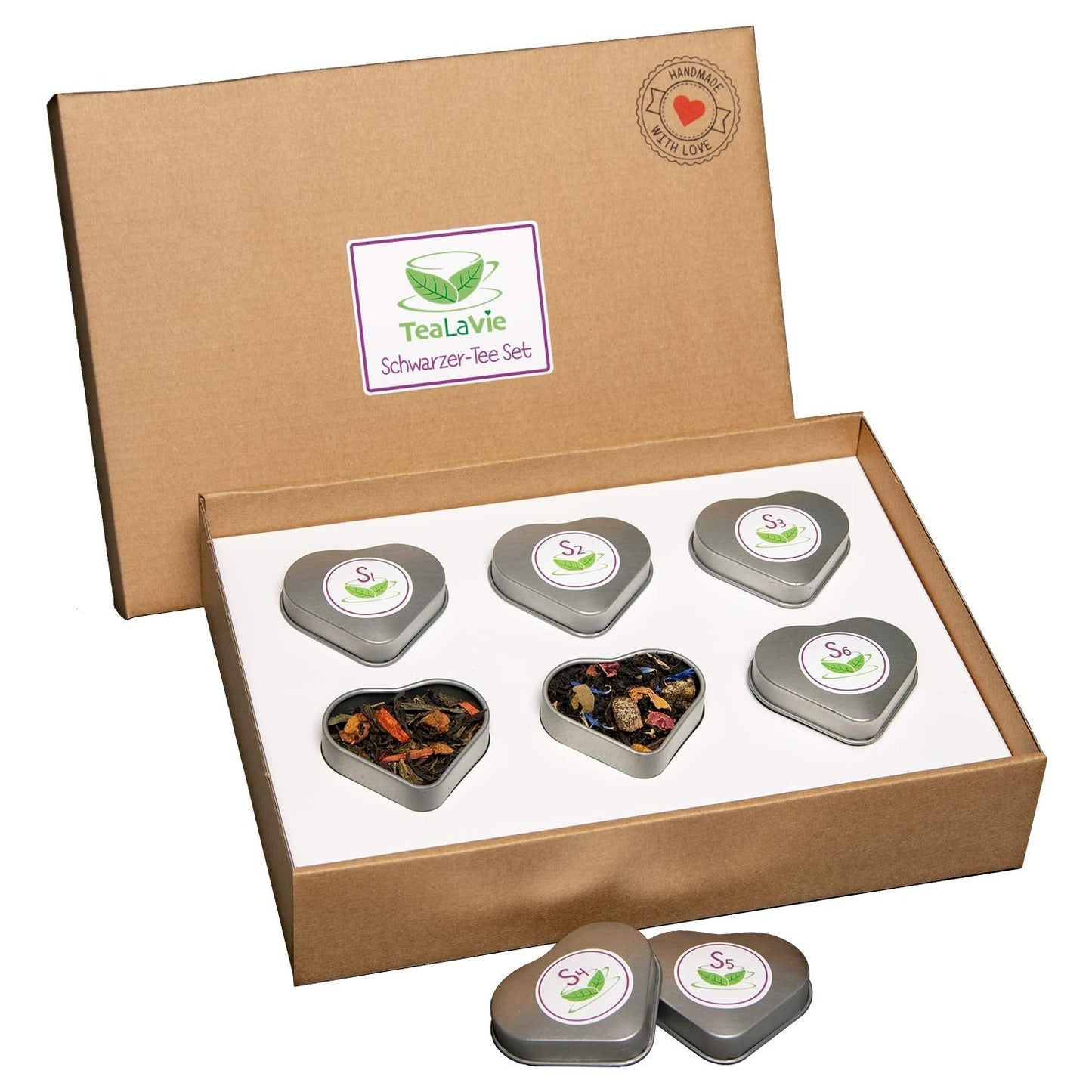 Tealavie Cadeauset van 6 fruitthee (60g) Proefset Geschenkdoos Bedankcadeau-ideeën voor vrouwen Collega's Moederdag 2024