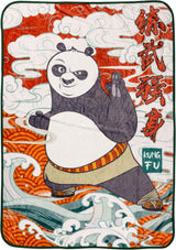 Silver Buffalo Garfield hangdeken, fleece, 114,3 x 152,4 cm Bedden en dekens Silver Buffalo Kung Fu Panda