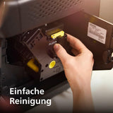 PHILIPS automatische espressomachine 2200 series - 2 koffiespecialiteiten, touch display, klassieke melkopschuimer, keramische molen, matzwart (EP2220/10)