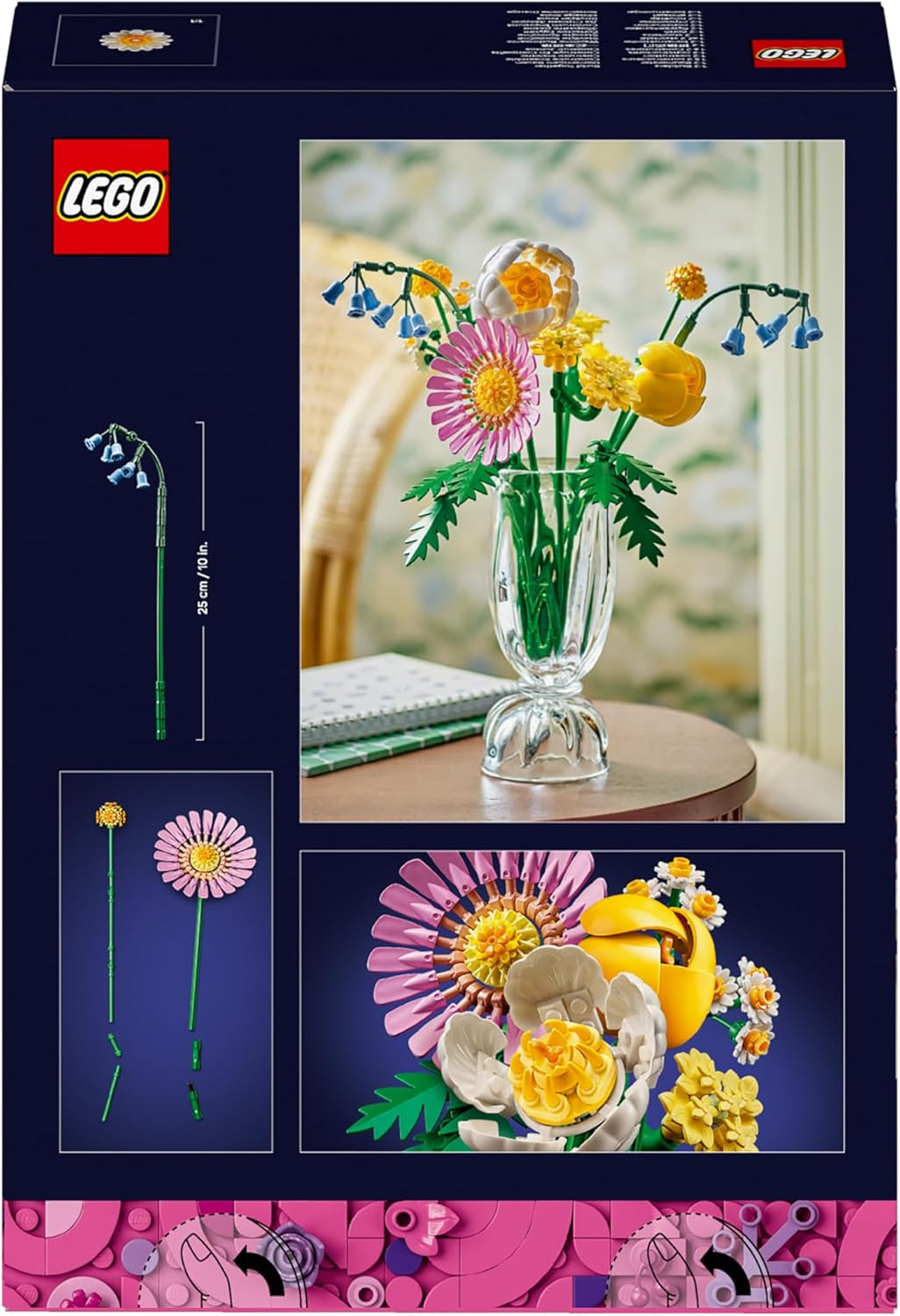 LEGO Botanicals Klein Zomerboeket - Kunstbloem Bouwset - Incl. klokjes, boterbloemen, tulpen - Cadeau-idee voor dames, moeders en heren - 10347 Bouwsets Besuche den LEGO-Store