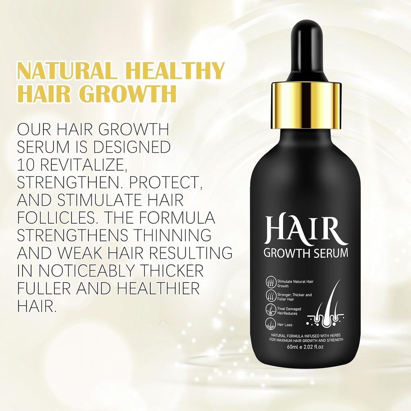 Biologische haargroeiolie 5% - Oplossing voor extern gebruik - Haargroei en verdikking - Voor haarverlies bij mannen en dunner wordend haar - Reactiveert krimpende follikels - Nauwkeurige pompdispenser, 60 ml haarverzorging Naty Shop