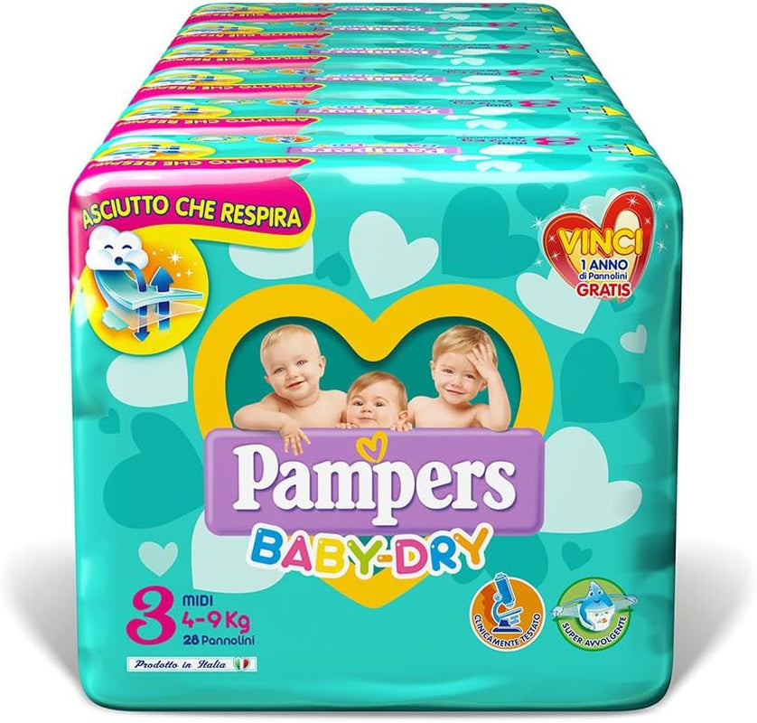 Pampers Baby Dry Maxi Twin Pack luiers, maat 4 (7-18 kg), 48 luiers