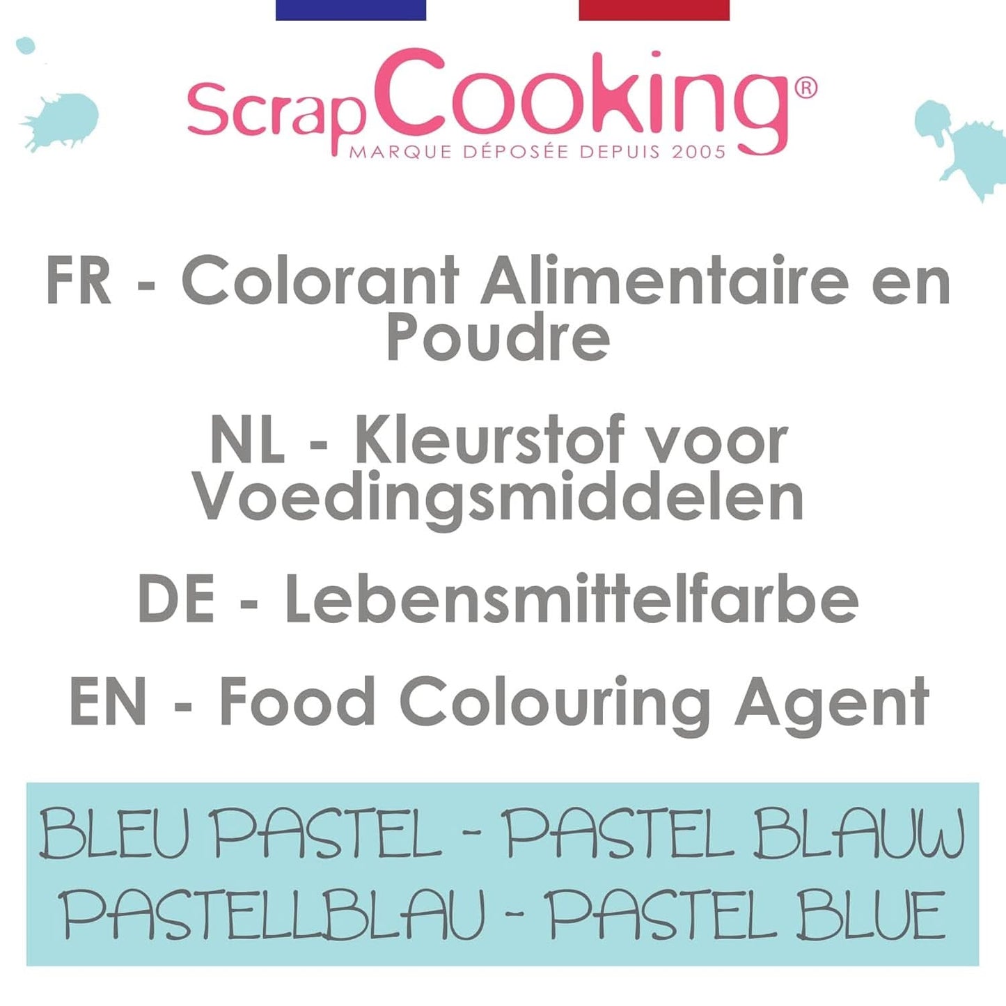 Scrapcooking, poederkleurstof, pastelblauw, 5 gram Naty Shop