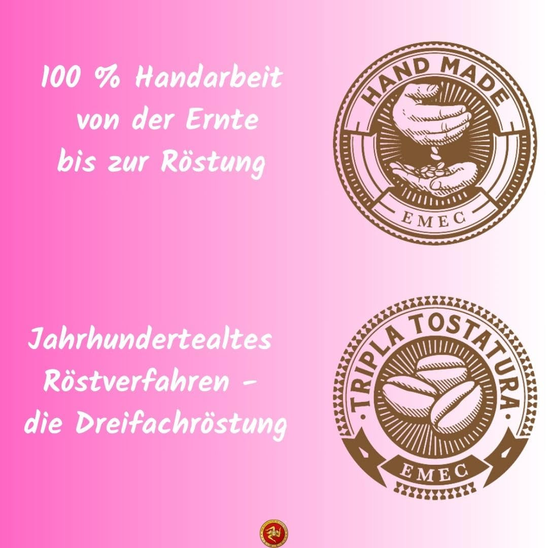 Caffè Biologische Espressobonen 250g - 100% Biologisch - Geroosterd op Sicilië - Eeuwenoude, handgemaakte brandmethode - Premium espressobonen voor volautomatische machines en portafilter