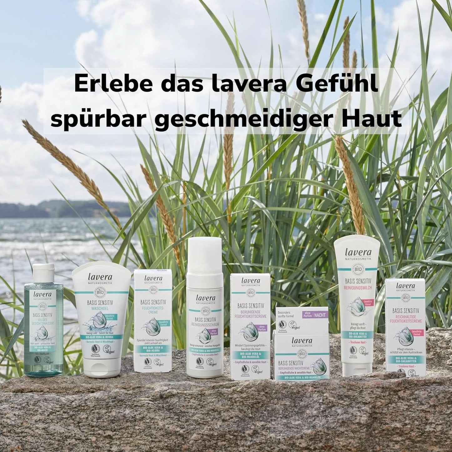 Lavera Basis Sensitiv, intensieve verzorging voor de droge huid met Aloë Vera en amandelolie, 150 ml Naty Shop
