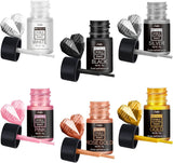 Vloeibare eetbare glitter, 60 ml Naty Shop Set 6 kleuren x 10 ml