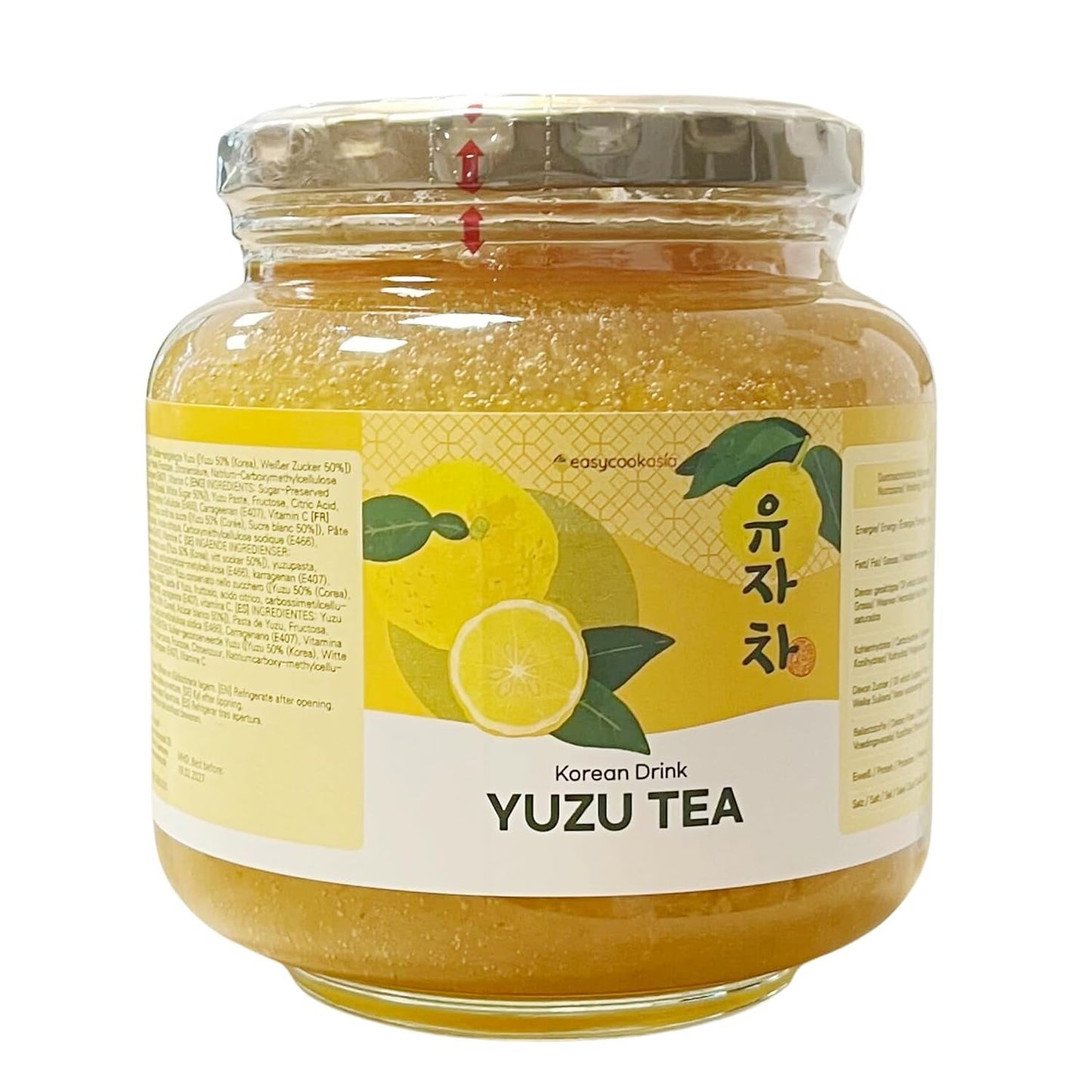 Easycookasia Koreaanse drank – Yuzu-thee | Fruitig, zoet en citrus | Met vitamine C | Voor thee, limonade, cocktails en desserts | Ontdek de Aziatische theecultuur (500g)