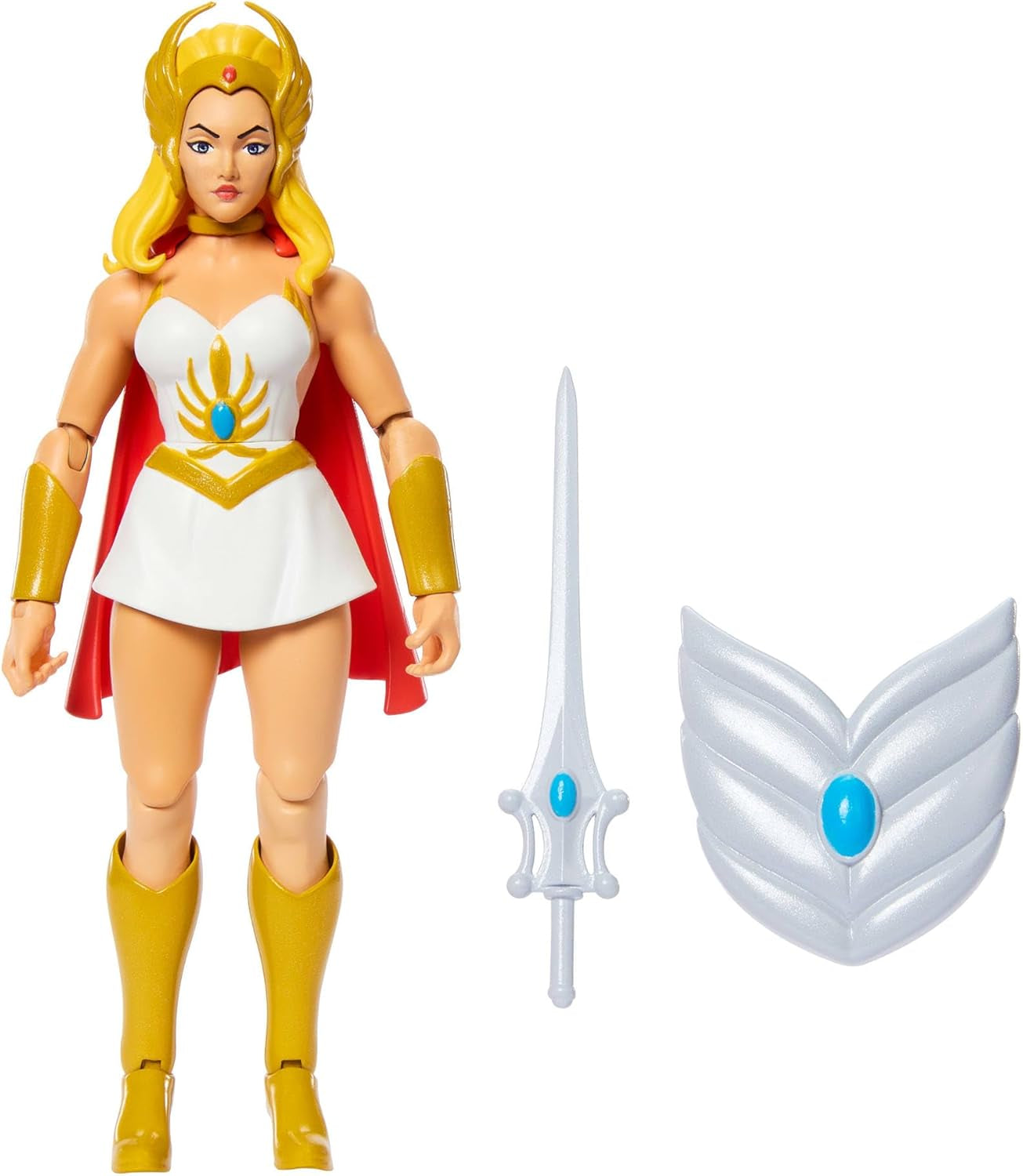 Masters of the Universe Origins She-Ra cartoon-actiefiguur, ongeveer 14 cm hoog, tv-heldin uit de jaren 80, prinses van de macht, gedetailleerd ontwerp en accessoires, JBM76 actiefiguren Naty Shop Standaardtitel