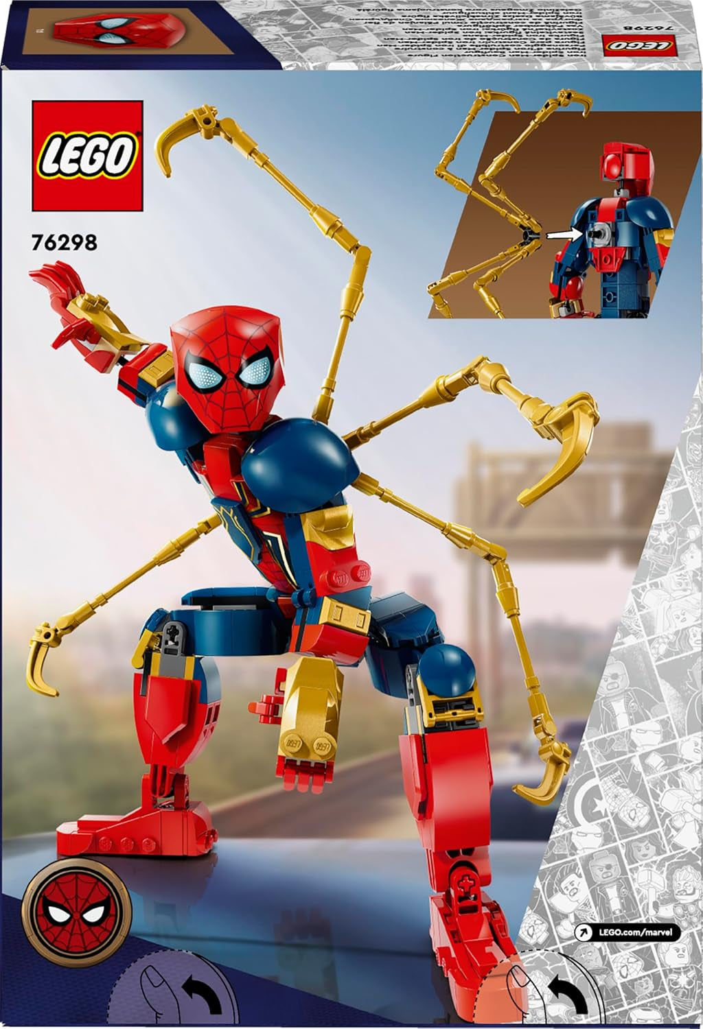 LEGO Marvel Iron Spider-Man bouwstenen Superheld-actiespeelgoed voor kinderen vanaf 8 jaar Jongens en meisjes Harnasset Bouwbaar model Avengers Cadeau-idee voor Marvel-filmfans 76298 Bouwsets bij LEGO-Store