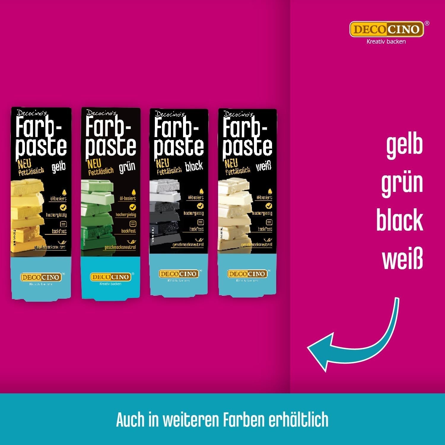 DECOCINO Rode vetoplosbare kleurpasta - 15 g - Voedselkleuring op oliebasis, ideaal voor het kleuren van chocolade, botercrème, fondant of koekjesdeeg (pak van 3)