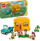 LEGO Animal Crossing Gerd's Caravan & Tuin Rollenspelset Autospeelgoed voor kinderen van 7 jaar oud Meisjes en jongens Cadeau Dierenfiguur Videogamespeelgoed 77054 Bouwsets