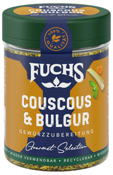 Fuchs Kruiden Gourmet Selectie Midden-Oosten/Afrika - Couscous en Bulgur Kruidenmix Hervulbare Kruidenmix voor het kruiden van Bulgur Gerechten Vegan 55g