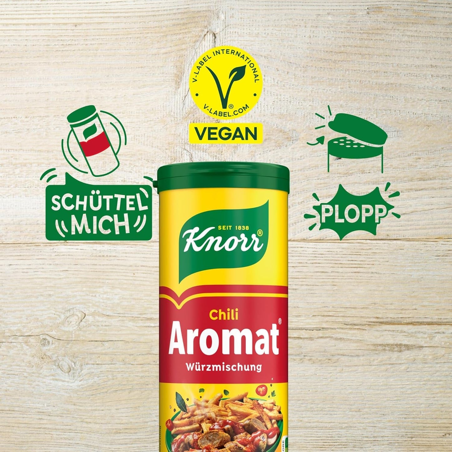 Knorr Würzmischung Chili Gearomatiseerd voor snelle gerechten om aardappelen, pasta, groenten en meer op smaak te brengen en te kruiden 90 g