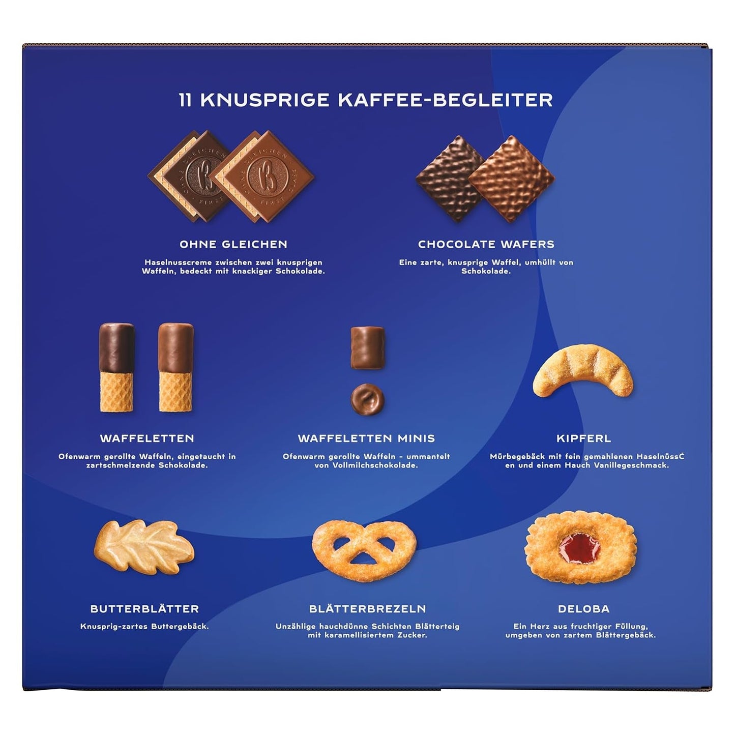 Bahlsen Favorite Collection XL 1 pak knapperig deeg en wafelmix met melk en pure chocolade (8 x 227 g / 1816 g)