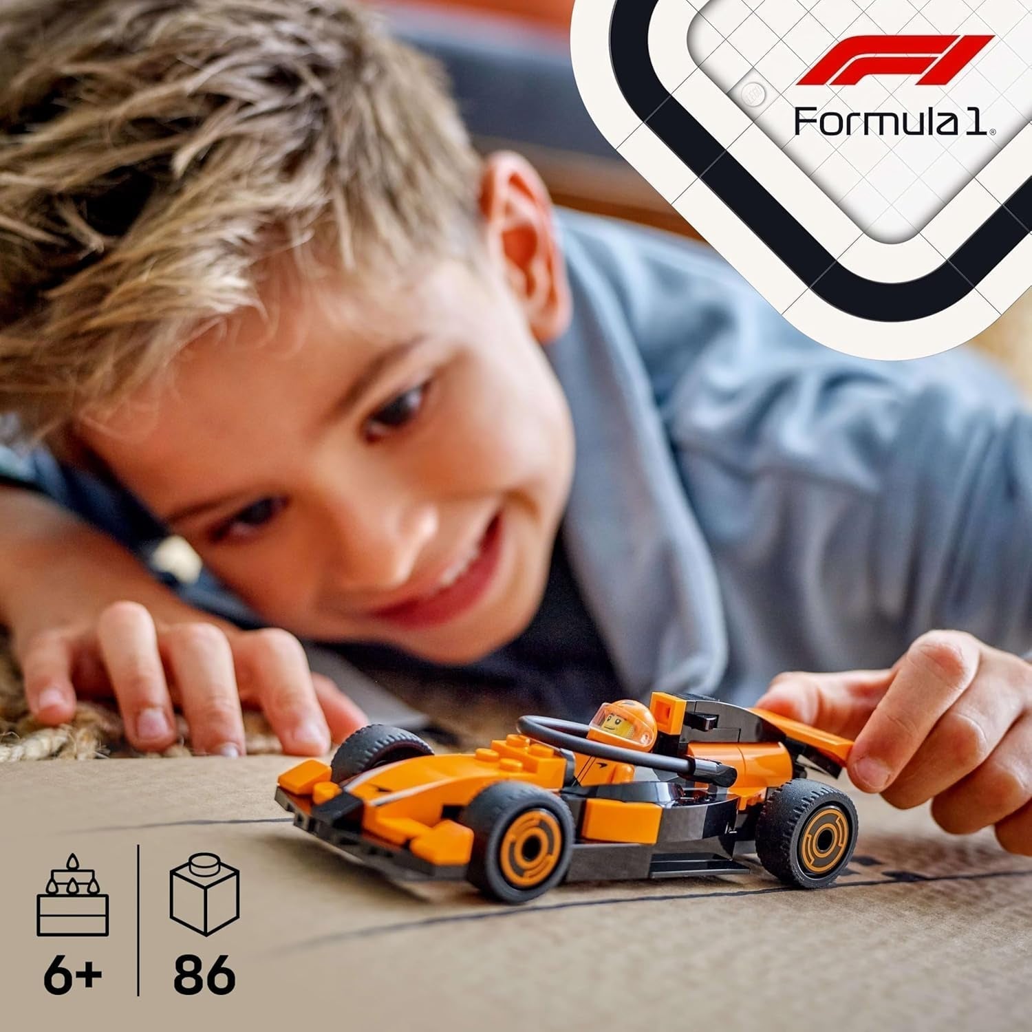 LEGO City F1 Racer met McLaren racewagen - Formule 1 speelgoedmodel met racewagen en minifiguur - klein cadeautje voor jongens en meisjes vanaf 6 jaar of motorsportfans 60442 Bouwsets Besuche den LEGO-Store