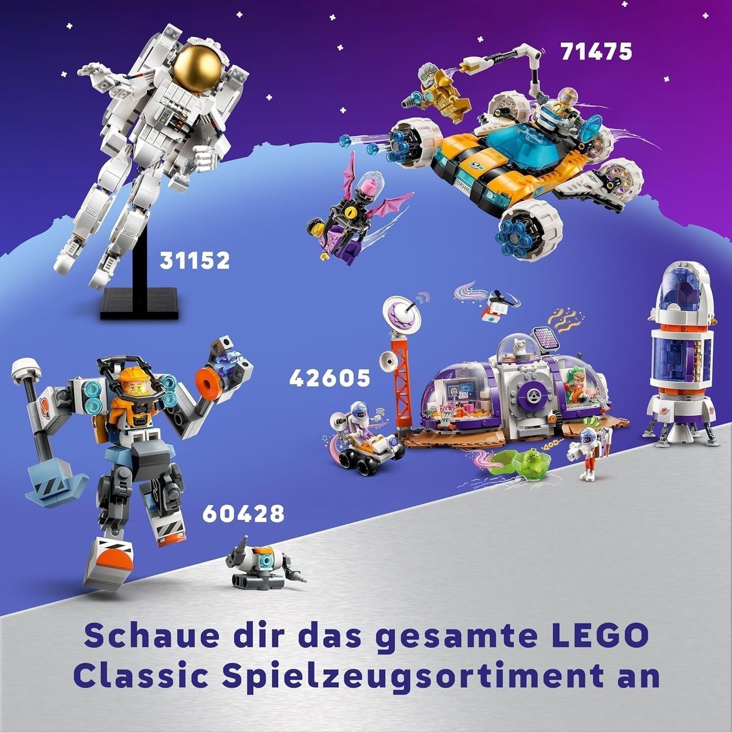 LEGO Dreamzzz 2-in-1 Mr Oz's Space Buggy speelgoedauto of Space Shuttle-set inclusief minifiguren van Mr Oz, Albert en Jayden, ruimtecadeau voor kinderen 8+ 71475 Bouwsets Besuche in LEGO-Store