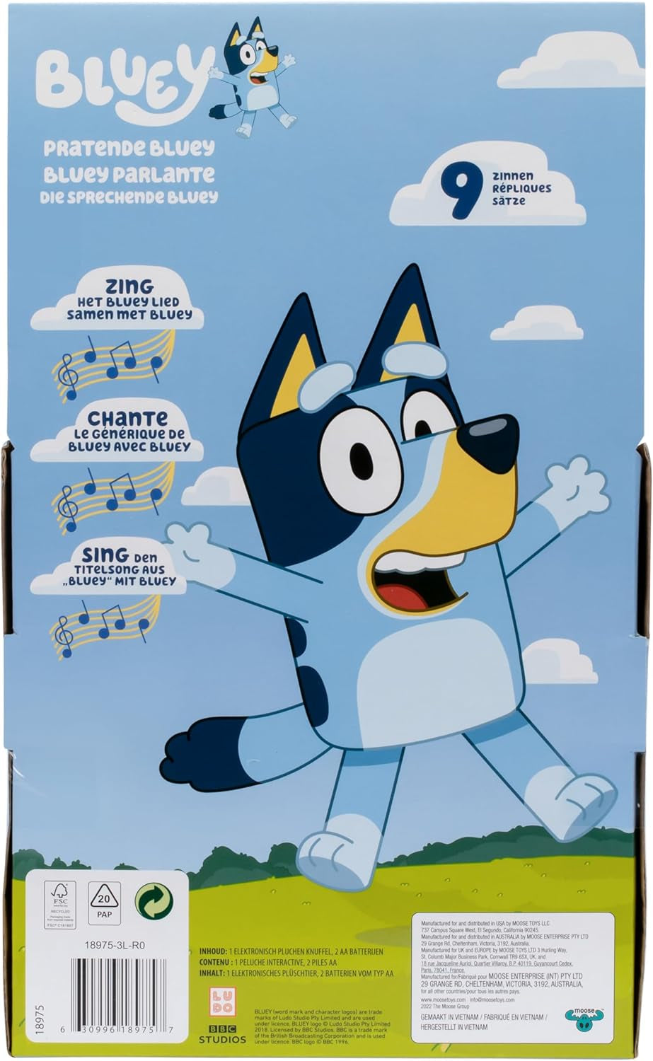 BLUEY pratende knuffel