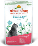 almo nature Functional Urinary Help - Natvoer voor volwassen katten met zalm - Ondersteunt de gezondheid van de urinewegen - 30 zakjes à 70 g